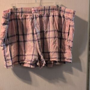 Plaid Pink Women's Pajama Shorts